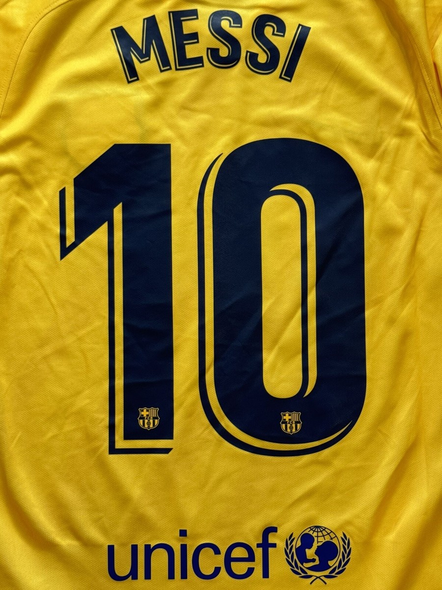 2019/20 Barcelona Fourth Jersey #10 Messi Small Nike Senyera El