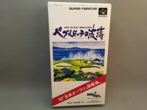 Pebble Beach Golf Links Boxed SNES SFC Nintendo Super Famicom Japanese - Picture 1 of 4