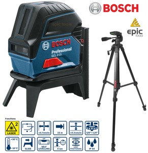 Bosch 15m Gcl 2 15 Self Levelling Cross Line Laser Plumb Level