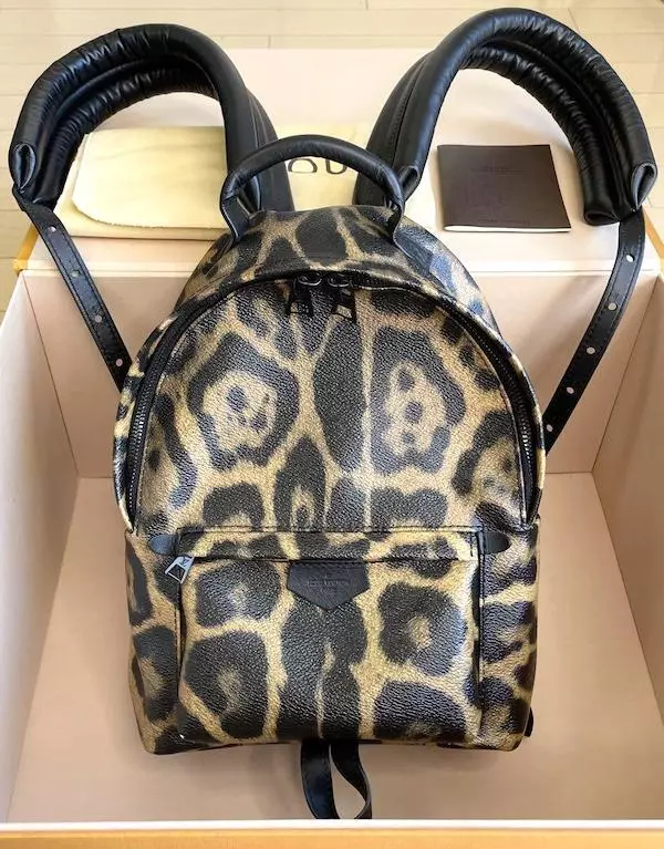 LOUIS VUITTON Backpack Palm Springs PM Bag M52020 Leopard Wild Animal  Limited LV