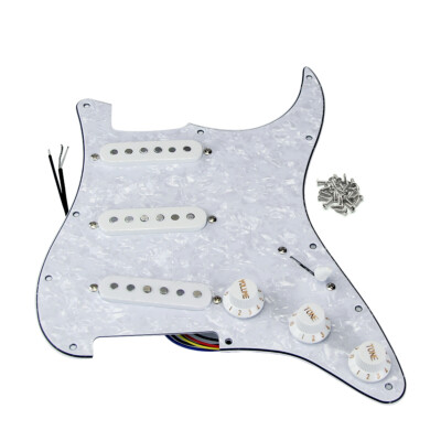 ST SSS Guitar Loaded Pickguard Prewired FLEOR Alnico 5 Pickups Switch for ST
