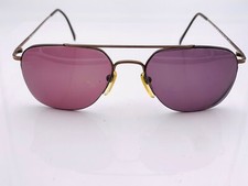 Vintage CD Lite 699 Bronze Metal Pilot Half-Rimmed Sunglasses FRAMES ONLY