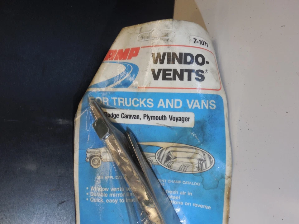 Protector de ventilación de ventana Champ 71071 para Dodge Caravan Plymouth Voyager Foto 3 de 4