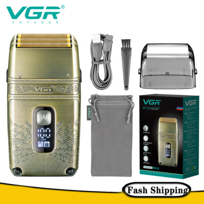 VGR Shaver Waterproof Beard Trimmer Professional Razor Shaving Digital Display