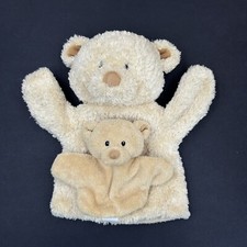 Baby Gund Lets Play Bippy and Baby Teddy Bear Hand Puppets Plush