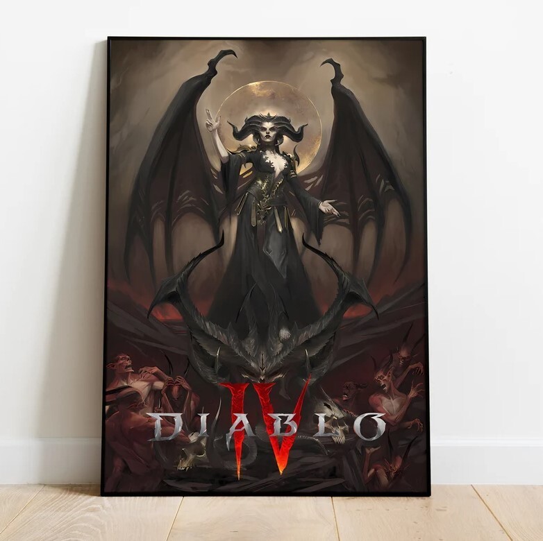 Diablo IV Poster, Wall Art & Home Decor, Game Poster Gift