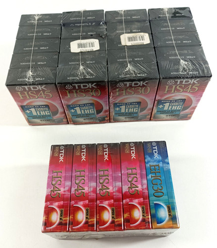 Lot de 25 Cassettes video Camescope TDK VHS C HS 45 et 30 min Envoi rapide suivi