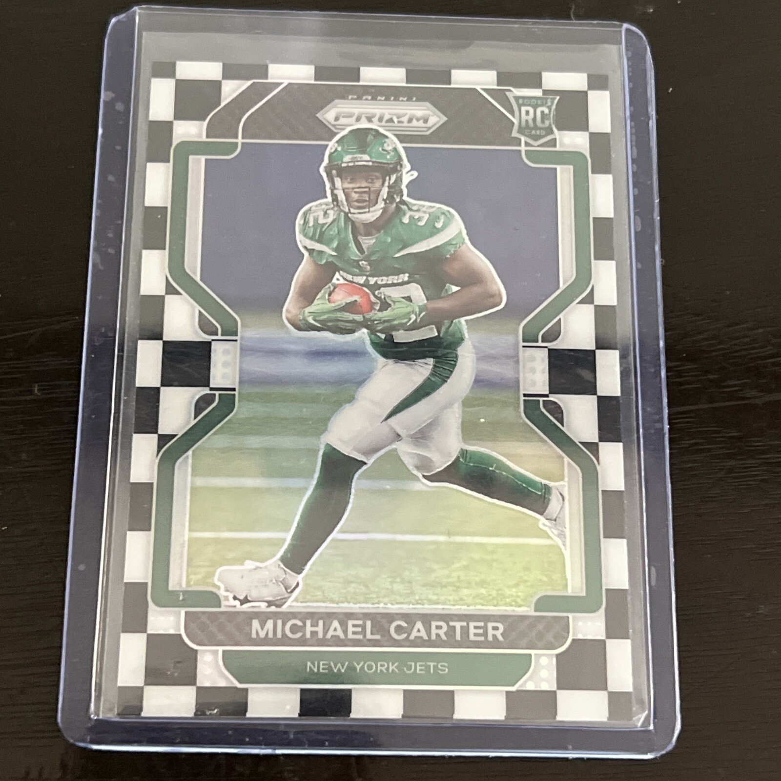 MICHAEL CARTER 2021 Panini Prizm RC Black & White Checkerboard #365 SSP CENTERED