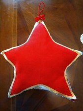 STELLA DI NATALE fuoriporta con inserto tela aida per PUNTO  CROCE