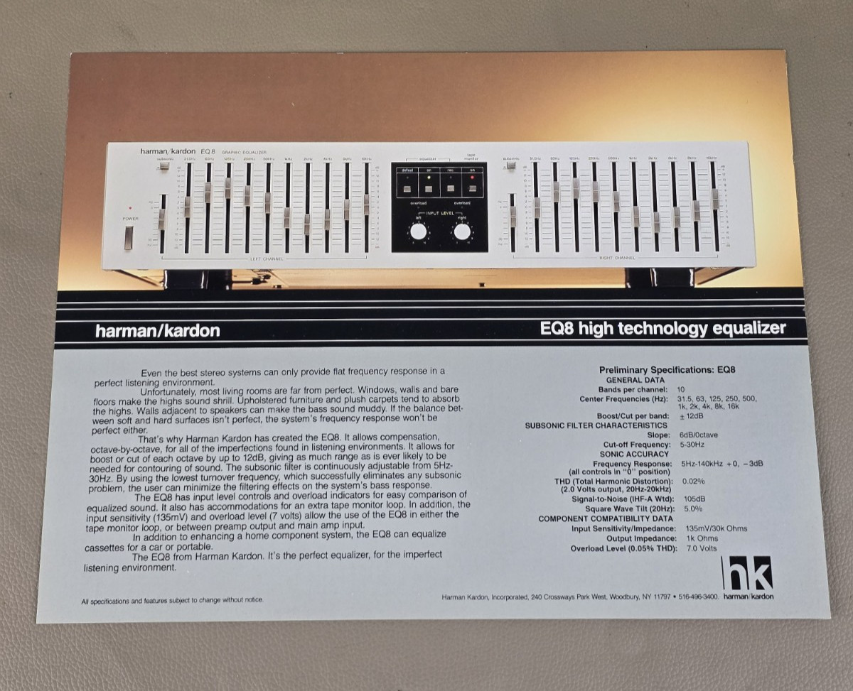 Harman/Kardon EQ8 Equalizer Brochure D-2440