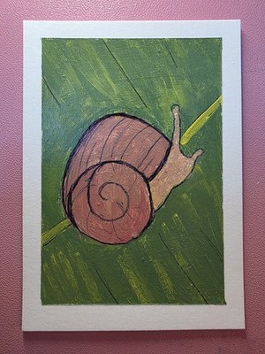 Garden Life ACEO Set garden snail 4/5 by MegElizabethCreates