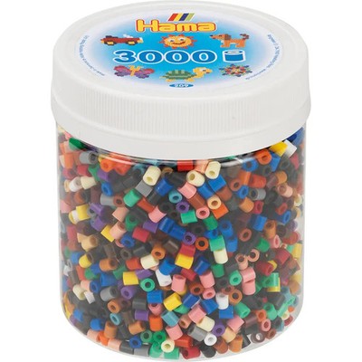 Hama  Bügelperlen Dose Volltonmix 3.000 Perlen.