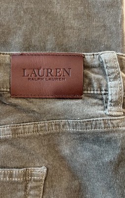 LAUREN RALPH LAUREN 20W Brown NWT Corduroy Pants VNTG Stretch Preppy Classic