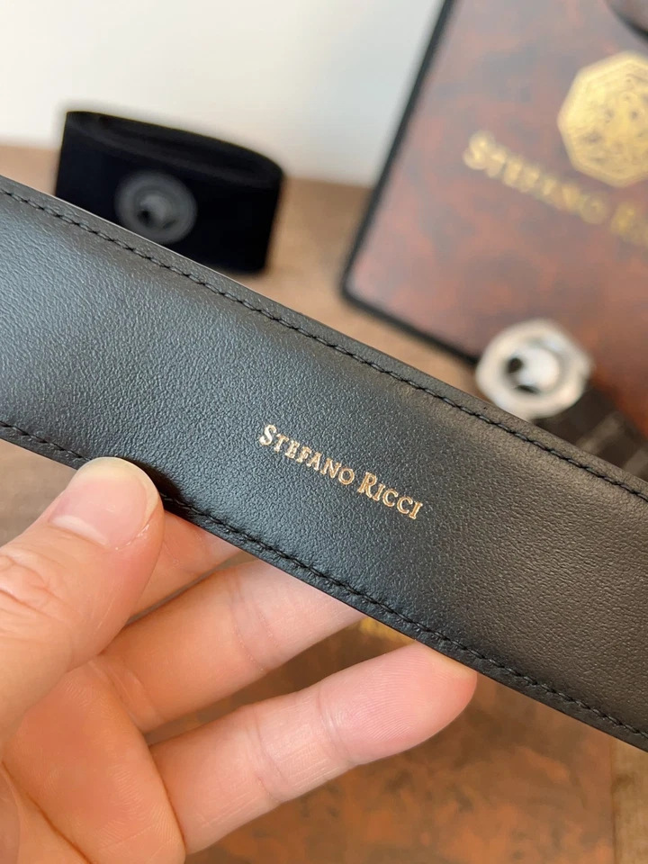 Autêntico cinto Stefano Ricci largura 3,8cm/1,5 polegadas - Imagem 3 de 4