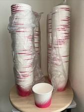 200  Pink & White Ice Cream Cups Brand New In Packaging