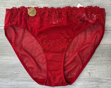 Wacoal Embrace Panties Red Lace Hi-Cut Brief Underwear 841191