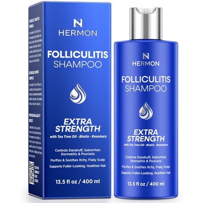 Itchy Scalp Shampoo for Folliculitis, Psoriasis, Dandruff & Dermatitis - Soothes
