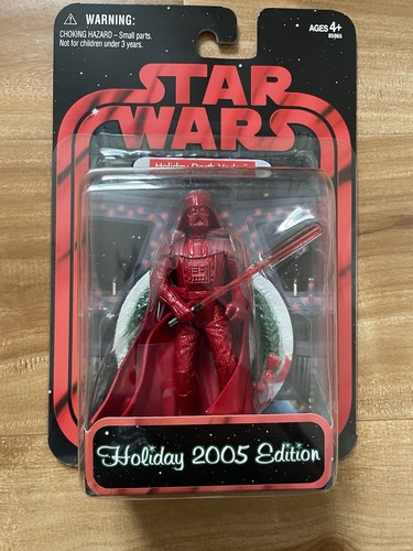 HASBRO STAR WARS HOLIDAY 2005 EDITION HOLIDAY DARTH VADER ACTION FIGURE (NIB) - Picture 2 of 4