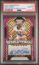 2020 Panini Prizm Max Unger Purple Power Auto Sensational Signatures /15 PSA 10