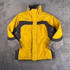 Columbia Cross Terra Ski Jacket Youth 14/16 Yellow Winter Snow Coat Quilted