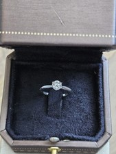 0.56 Ct Protea Cut Solitaire Diamond Engagement Ring And Wedding Band (Platinum)