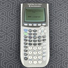 Texas Instruments TI-84 Plus Silver Edition Graphing Calculator No Cover Tested