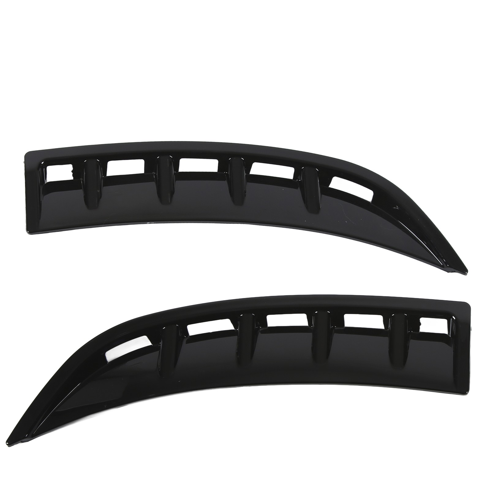 Front Bumper Spoiler Canard Glossy Black For CLA C118/X118 AMG‑Line 2020+
