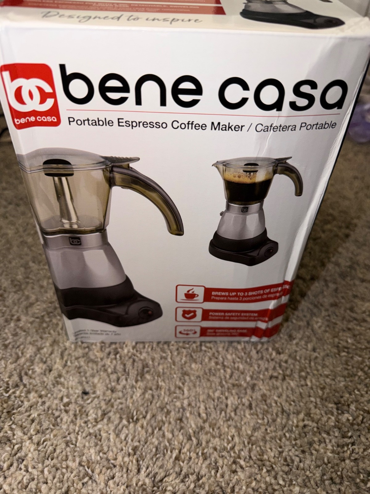 Bene Casa 3-cup electric espresso maker