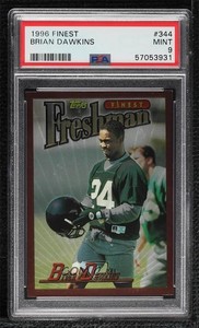 1996 Topps Finest Brian Dawkins #344 PSA 9 MINT Rookie RC HOF