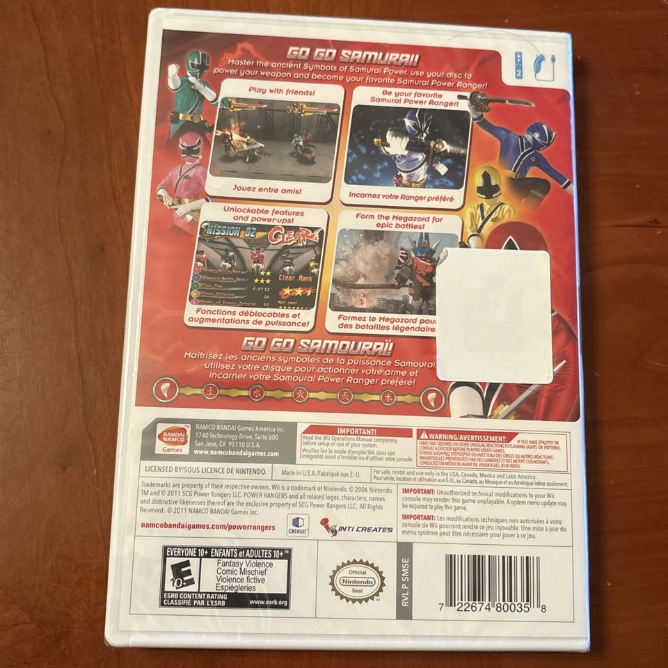 Saban’s Power Rangers Samurai Wii Game - Mighty Morphin Multiplayer - NEW SEALED - Image 2 of 2