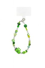 Handmade Green Beaded Phone Charm Wrist Strap Cute Kawaii Accessory for Phone