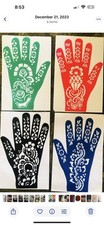 Large Henna Stencils Hand Mehndi Art Template India Lace Body Temporary Tattoo