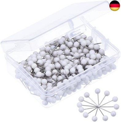 Outus 1/ 8 Zoll Rundkopf Karte Nagel Pinnadeln, Weiß , 300 Stück