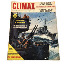Climax Exciting Stories For Men Magazine July 1958 Vintage Action War Military
