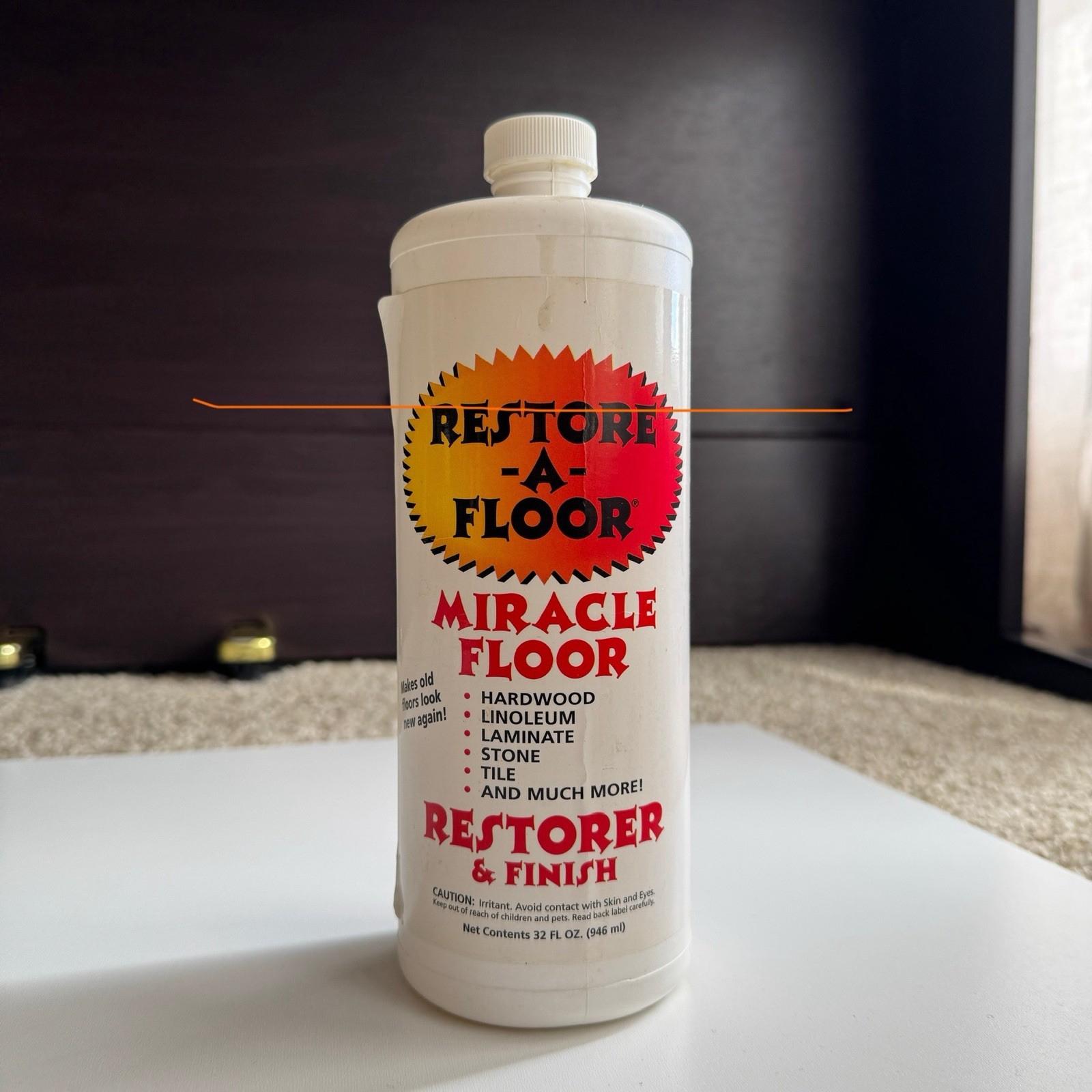 Restore A Floor Miracle Finish 32 oz Wood Polish Hard Wax Seen On TV 75% Full