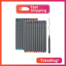 Taotree 24 Fineliner Color Pens, Fine Line Colored Sketch Writing Drawing Pens f