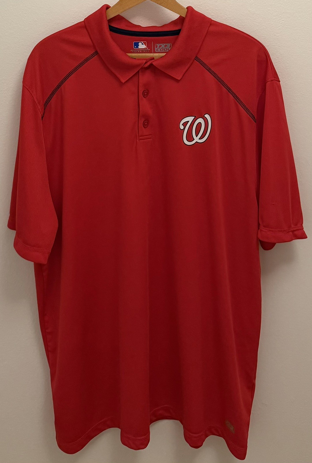 Washington Nationals Red MLB Genuine Merchandise Polo Shirt Men's Size 2XL