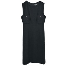 Chanel Sleeveless Tweed Tank Dress Black 96P #40 168981