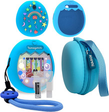 Hard Carrying Case and Silicone Cover Compatible with Tamagotchi Pix Interactive