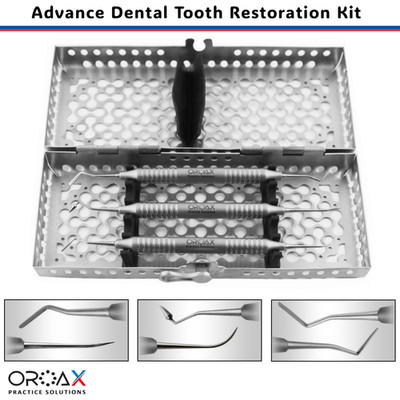 OROAX 3Pc Dental Composite Restoration Kit: Anterior & Posterior Spatula Plugger
