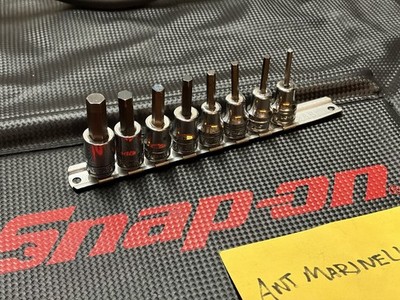 Snap On 3/8  Drive  8 Pc Hex Bit Socket Set Sae