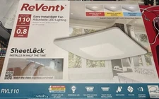 ReVent Bathroom Ventilation Exhaust Fan, Adjustable Lighting RVL110 White