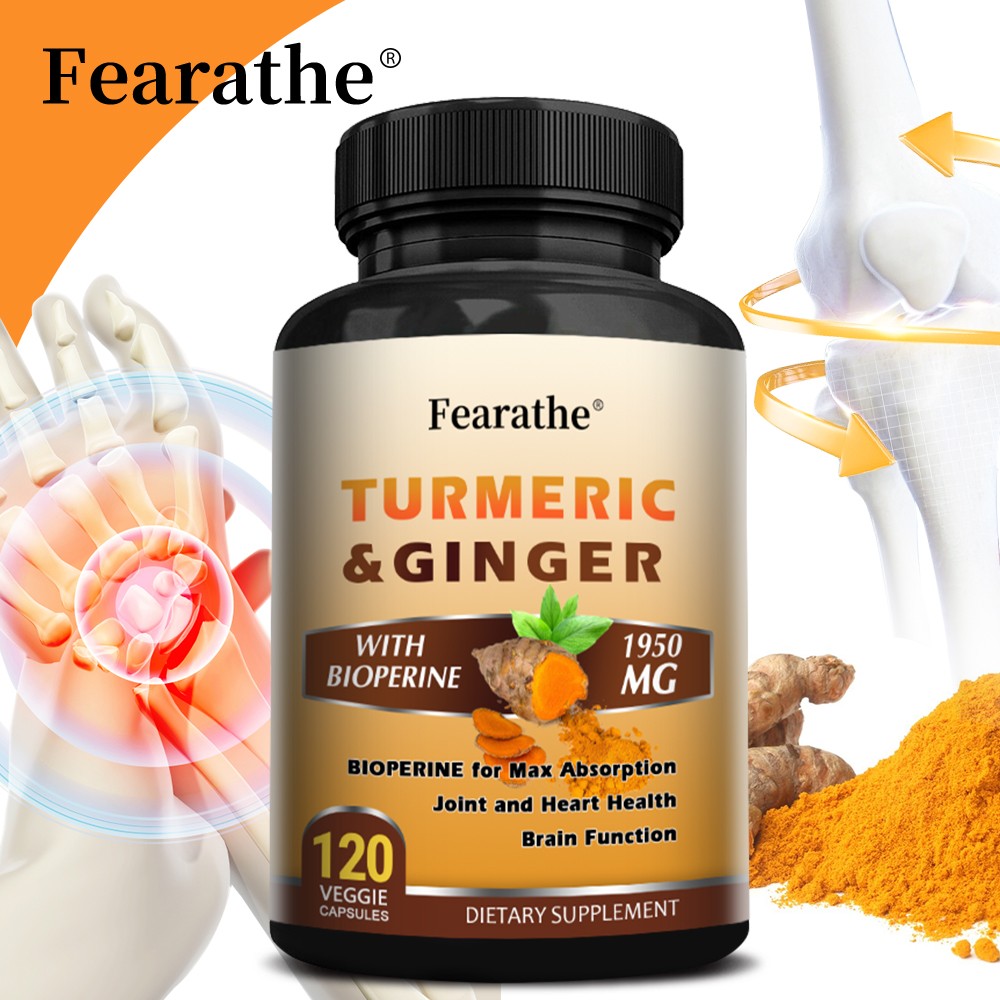 Turmeric Ginger Capsules for Joint & Immune Support 120ct