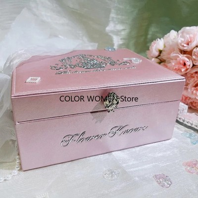 Flowers Know Seventh Anniversary Anniversary Makeup Box Pink Cosmetics Box