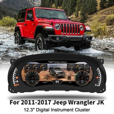 12.3'' Digital Instrument Cluster for Jeep Wrangler JK 2011-2017 Speedometer Dash