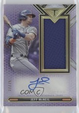 2021 Triple Threads Single Jumbo Relics Amethyst 37/75 Jeff McNeil Auto 6fs