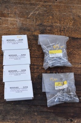 EDSON MFG pop rivets RSTST6-6CE stainless 39 pc & ABA-88 aluminum pop 80 pc