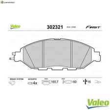 BREMSBELAGSATZ SCHEIBENBREMSE 302321 FÜR INFINITI NISSAN MURANO/III/SUV 2.5L