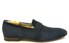 Men's Scarosso Gregory Navy Suede Half Strap Penny Loafers Size 42.5 EUR, 9.5 US — photo 4