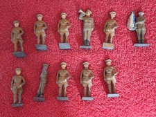 Metal toy soldiers from various military units and time periods